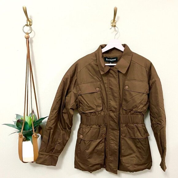 NWT En Saison Meline Jacket Brown Taupe Jacket in Size S - Picture 2 of 7